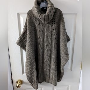 Thyme, small, brown maternity poncho